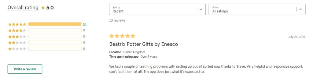 Easy Google Customer Reviews rating